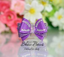 1187 Vintage dog show Bows Lilac Melody